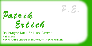 patrik erlich business card